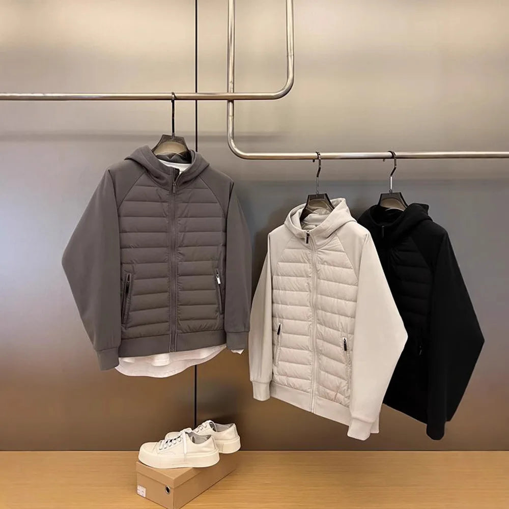 New Fashion Jacket Men Knit Baseball Collar Coat Autumn Winter Thin Warm Fleece Clothing Full Zip Sweater Cardigan Jackets
