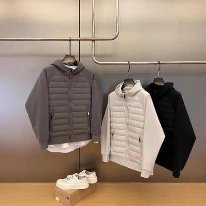 New Fashion Jacket Men Knit Baseball Collar Coat Autumn Winter Thin Warm Fleece Clothing Full Zip Sweater Cardigan Jackets