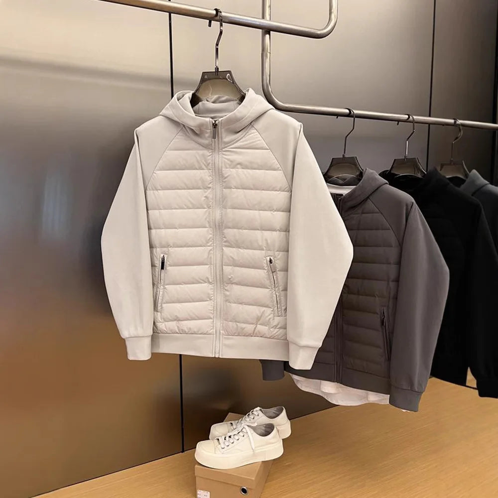 New Fashion Jacket Men Knit Baseball Collar Coat Autumn Winter Thin Warm Fleece Clothing Full Zip Sweater Cardigan Jackets