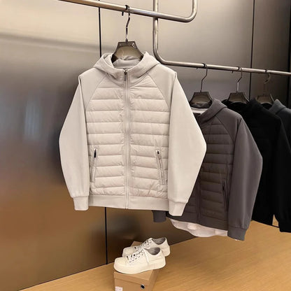 New Fashion Jacket Men Knit Baseball Collar Coat Autumn Winter Thin Warm Fleece Clothing Full Zip Sweater Cardigan Jackets