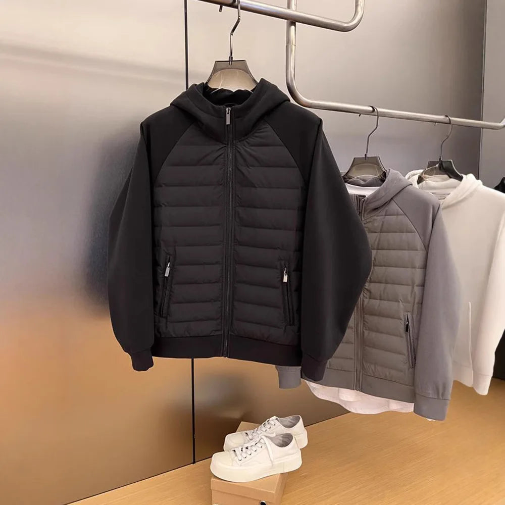 New Fashion Jacket Men Knit Baseball Collar Coat Autumn Winter Thin Warm Fleece Clothing Full Zip Sweater Cardigan Jackets