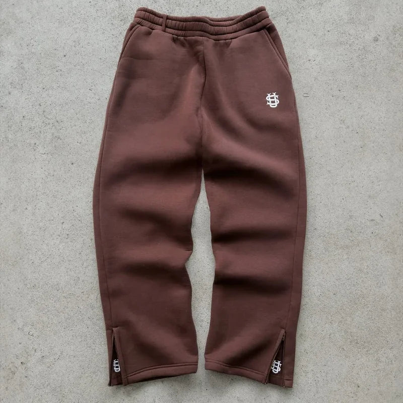 2025 Fashion Embroidery Casual Slim Pants Y2k Street Wearing Solid Color Sport Pants Men and Women Couple Straight Leg Pants Hot